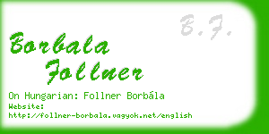 borbala follner business card